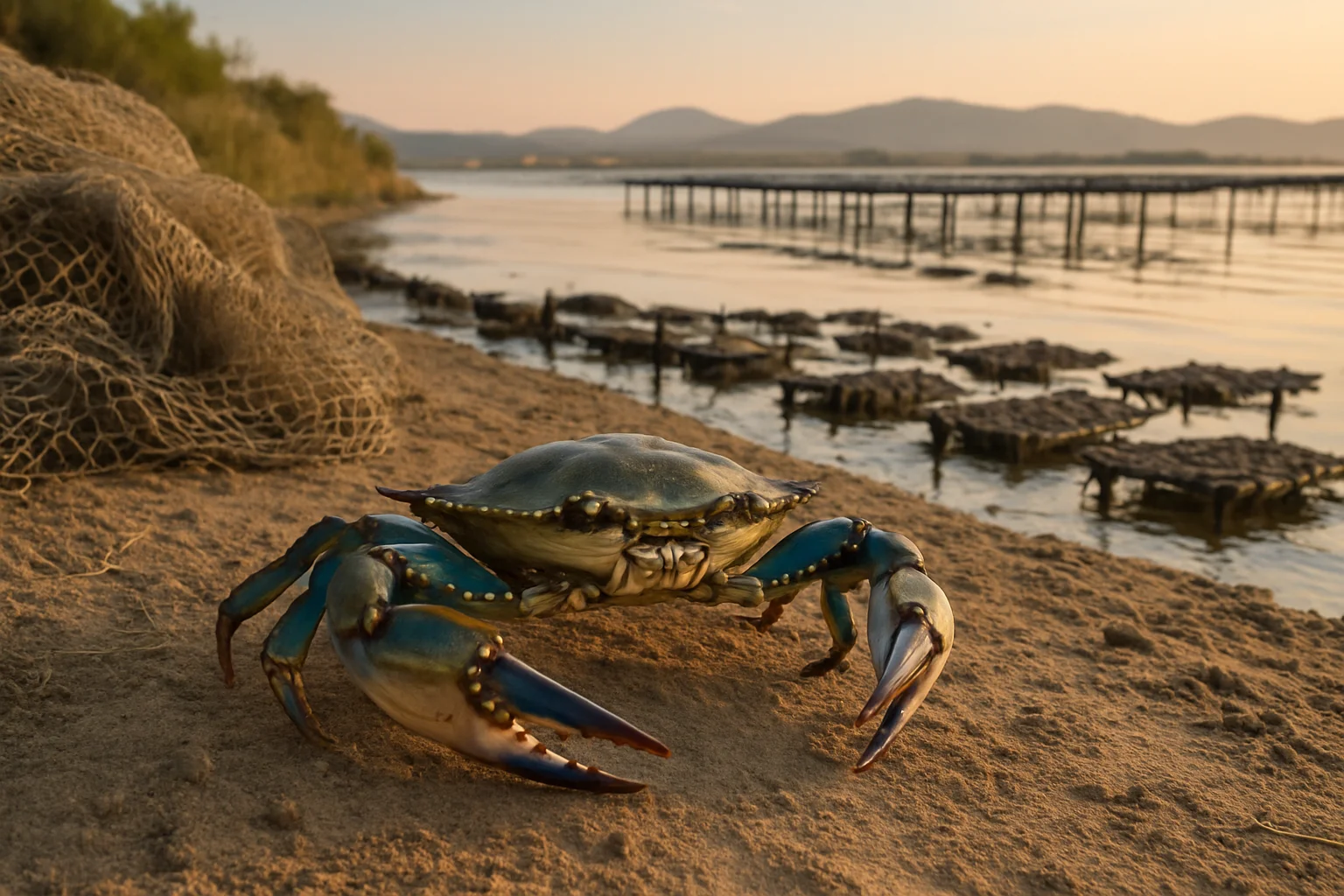 Invasieve blauwe krab veroorzaakt problemen aan Franse kustmeren