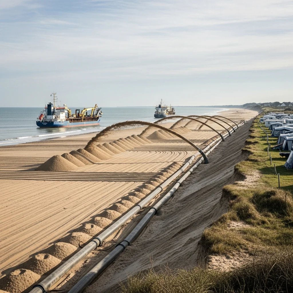 Grootschalig project met extra zand tegen kusterosie in Soulac-sur-Mer