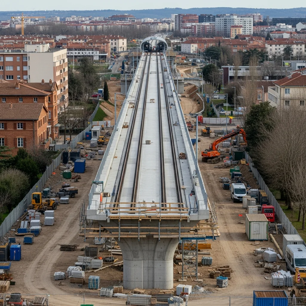 Viaduct voor nieuwe metrolijn in Toulouse voltooid: volgende fase aanleg gestart