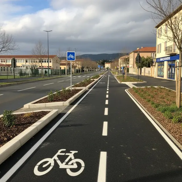 700 meter nieuwe fietspaden aangelegd bij Grasse
