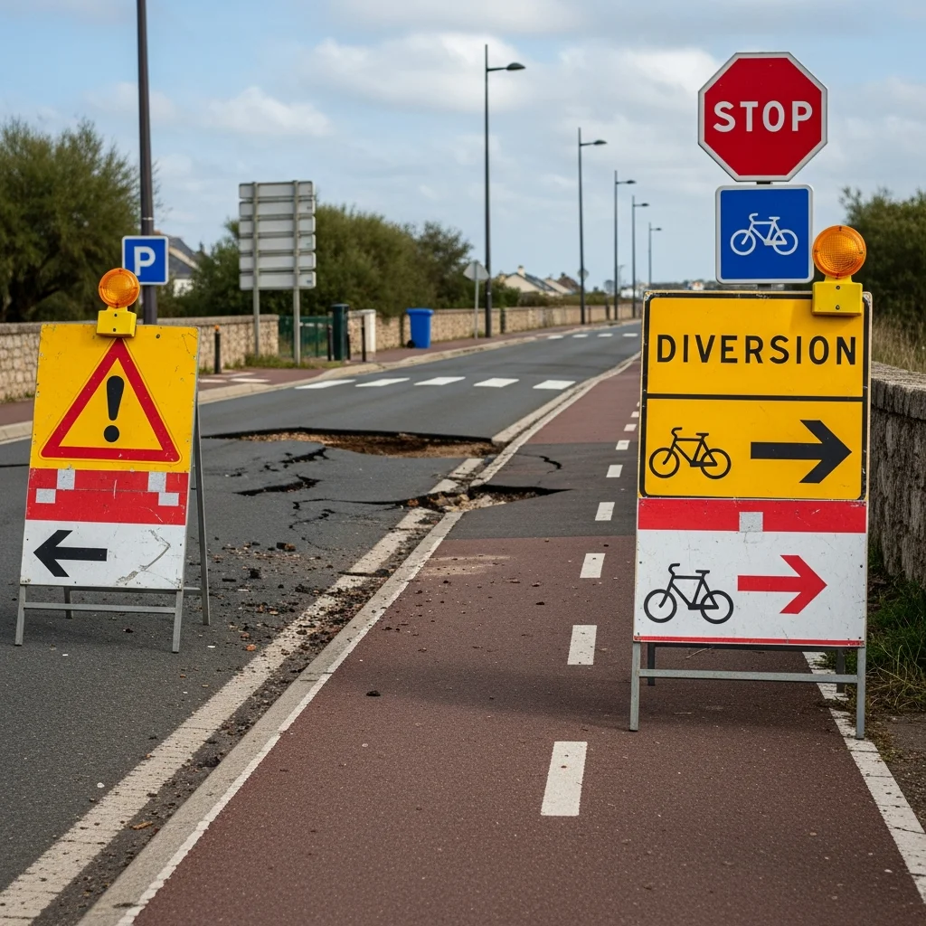 Wegen en fietspad bij Vallauris blijven maanden na storm afgesloten