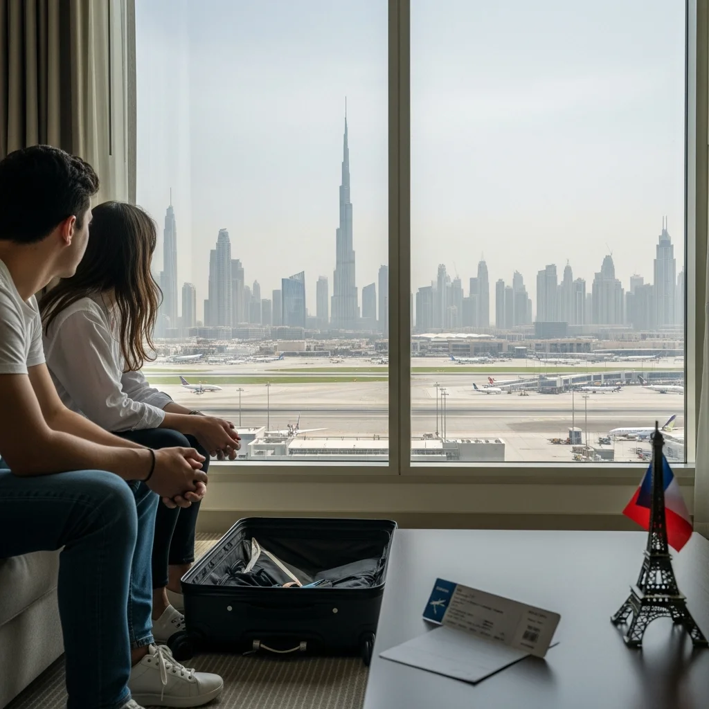 Franse familie regelt zelf terugkeer na herhaalde annuleringen van vluchten vanuit Dubai door conflict in Iran