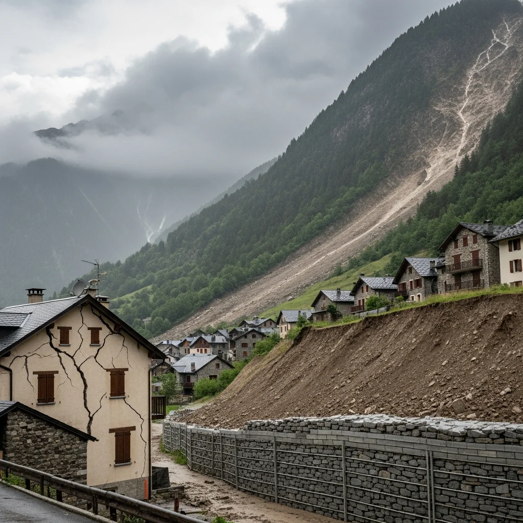 Risico op groot bergverschuiving in Viella en Esterre neemt toe na hevige regenval