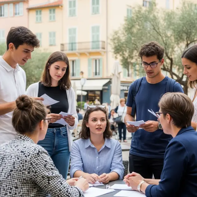Café de l’emploi in Menton biedt jongeren snelle kans op zomerbaan