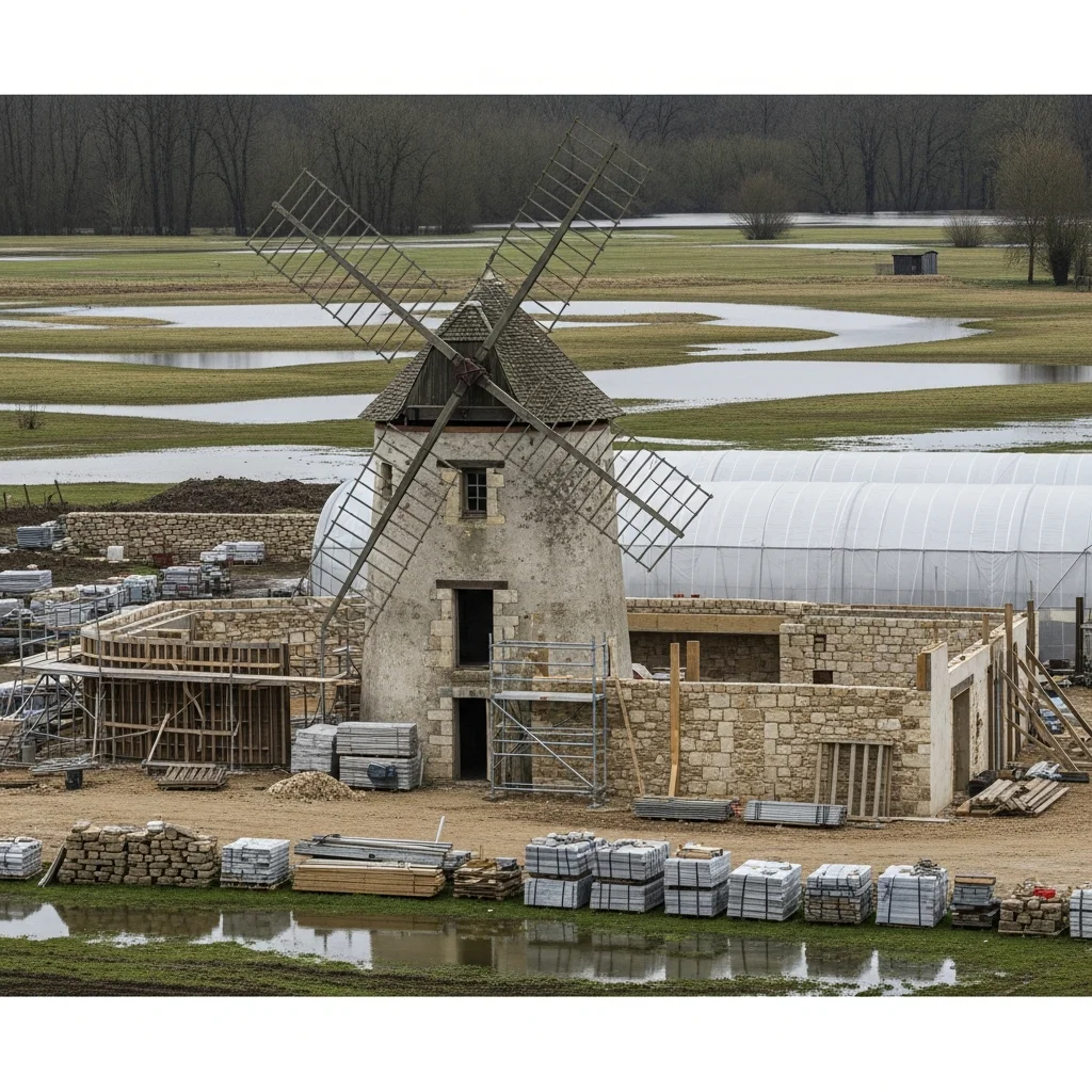 Restauratie van oude molen mondt uit in juridisch conflict over vergunningen en overstromingsrisico