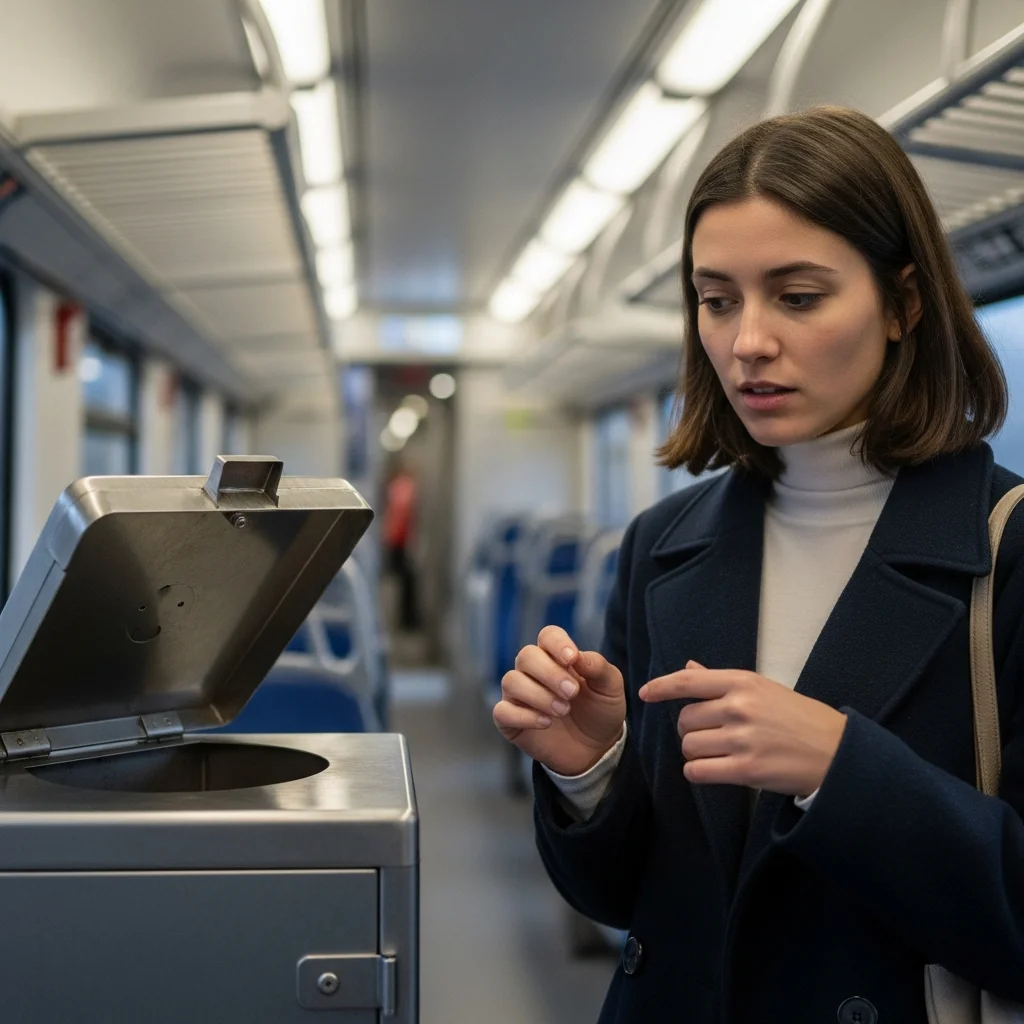 Student in TER ernstig gewond door plots dichtklappende prullenbak