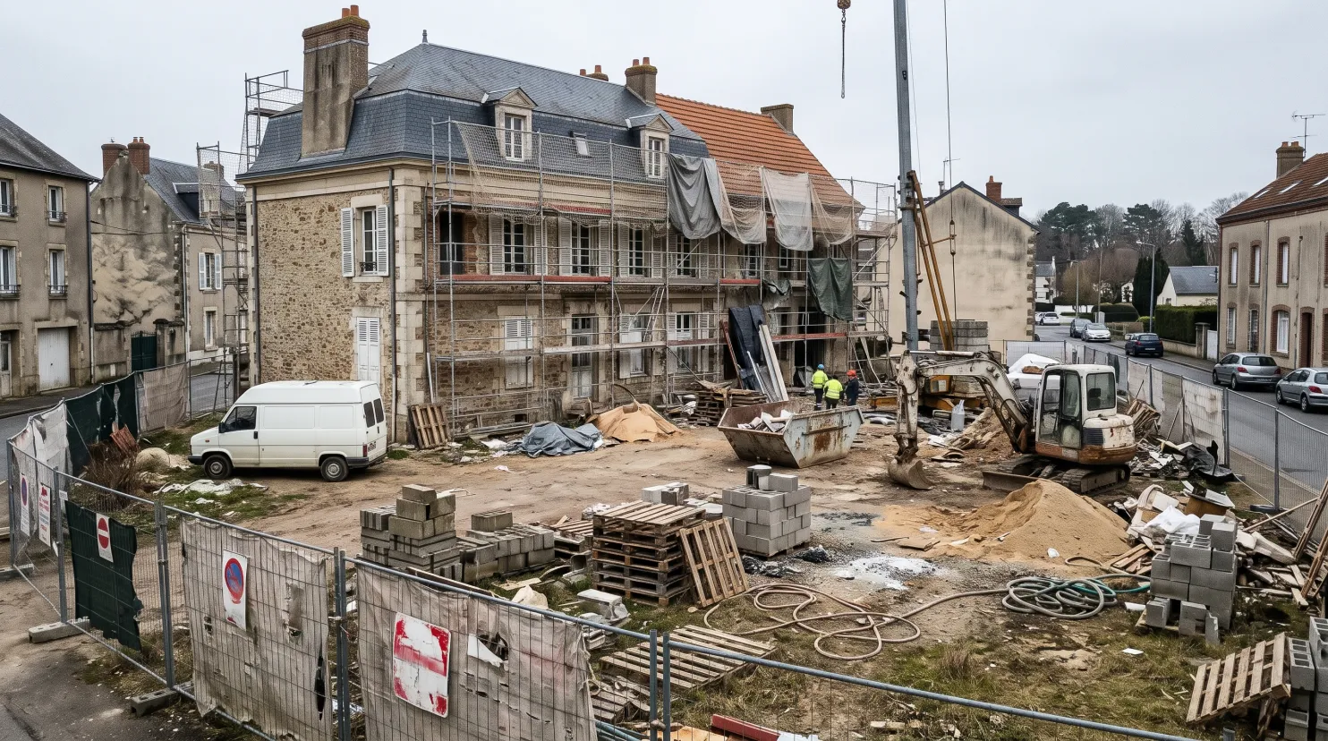 Aanhoudende onrust onder Franse bouwvakkers door afname werk en stijgende kosten