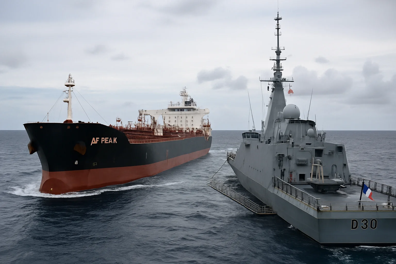 Franse marine onderschept Russisch vrachtschip met illegale brandstof voor La Réunion