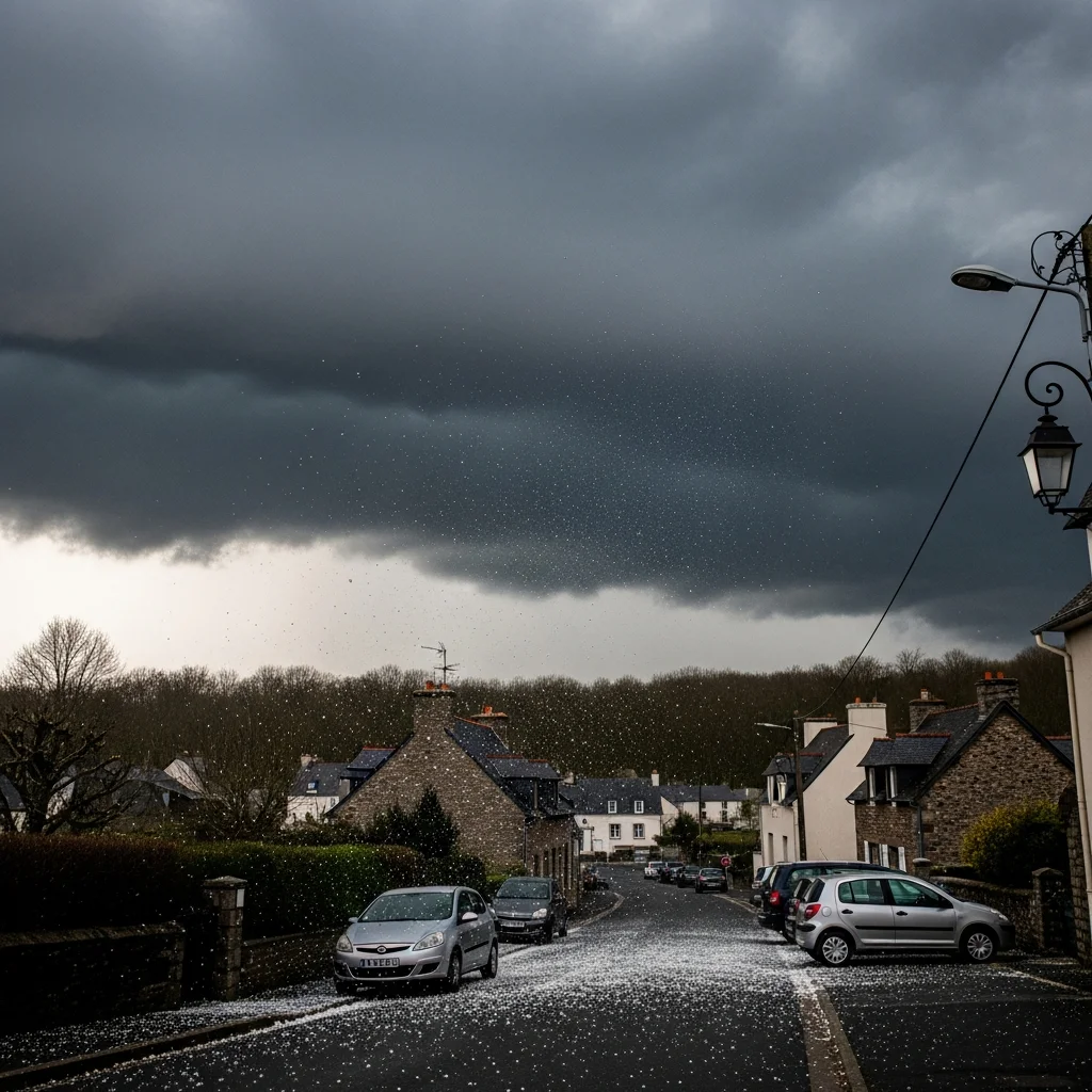 Zware hagel- en onweersbuien trekken over Manche tijdens hittegolf