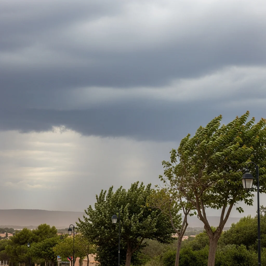 Zwaar bewolkt weer en stevige wind in de Var op 5 maart 2026