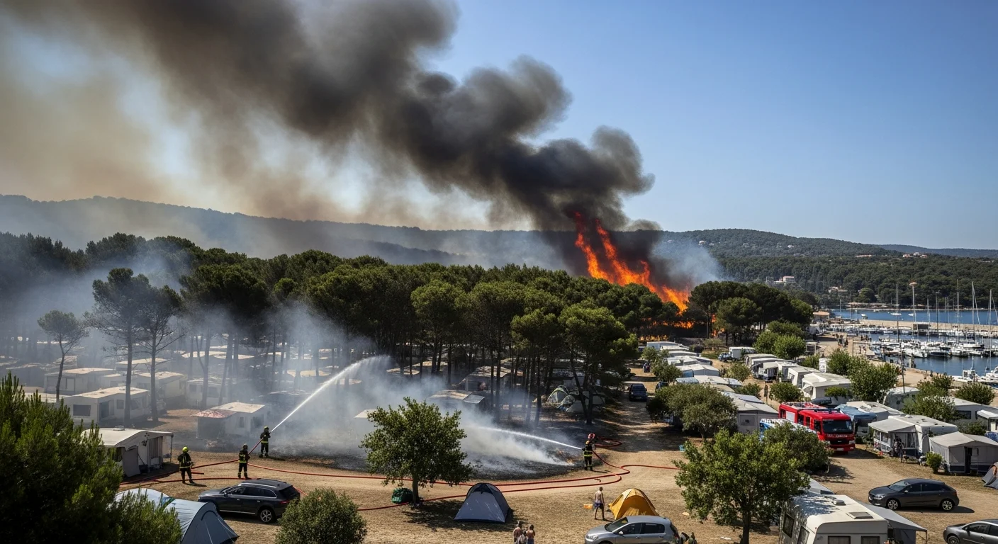 Duizenden geëvacueerd door grote bosbrand bij Le Barcarès en Le Cannet-en-Roussillon