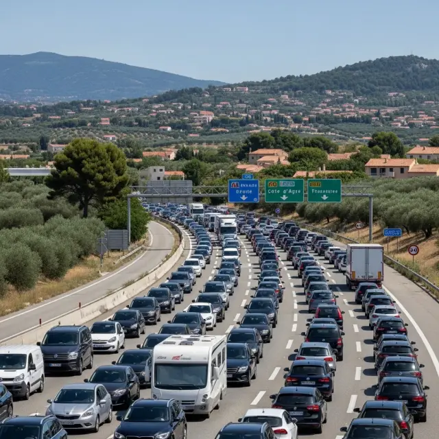 Verkeer op A8 richting Italië volledig stil bij luchthaven Nice na ongeval