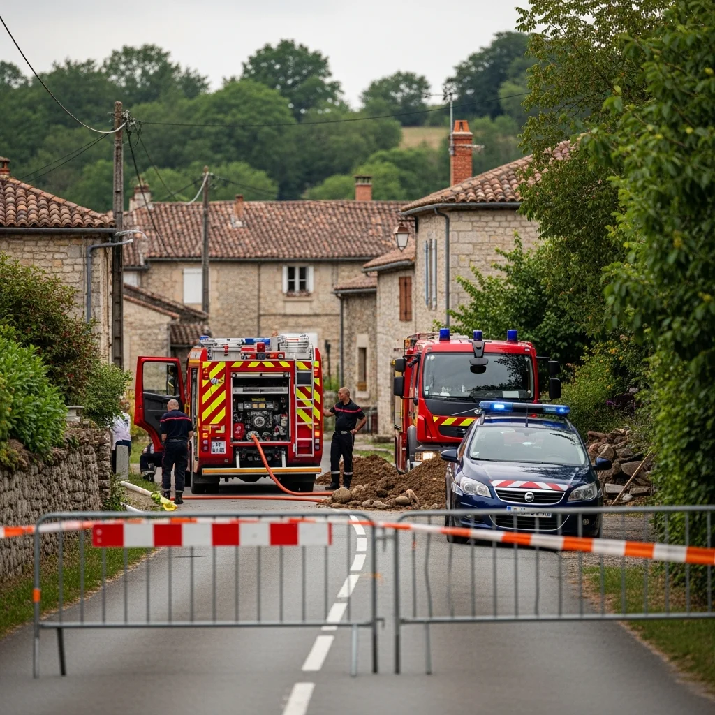Gaslek door werkzaamheden leidt tot afsluiting weg in Savignac