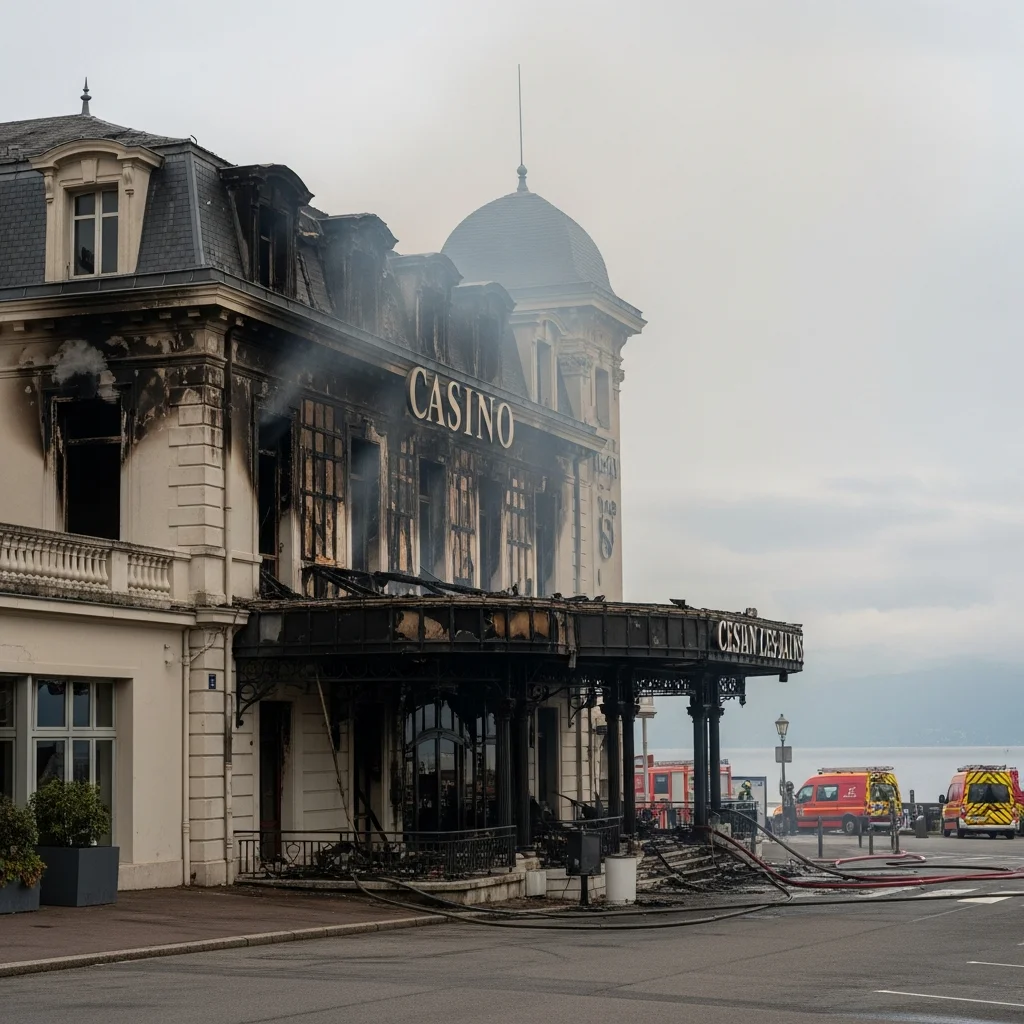 Grote brandschade aan casino in Évian-les-Bains