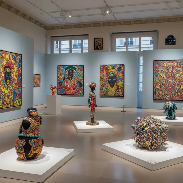 Nice viert Afrikaanse popcultuur met kleurrijke expositie