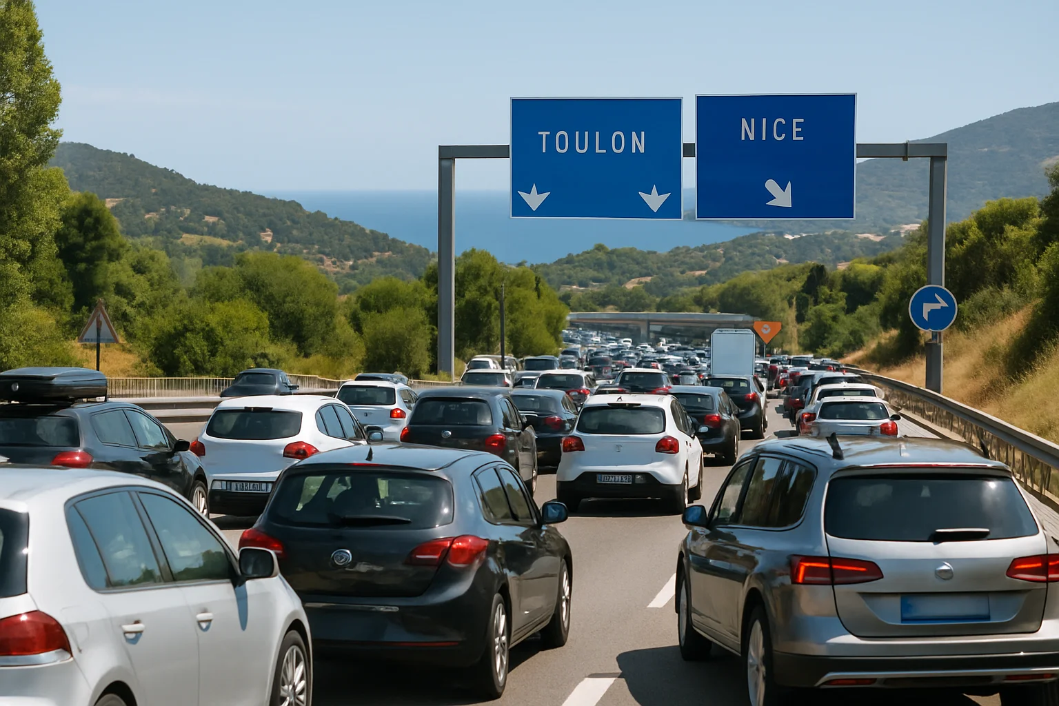 Verwachte verkeersdrukte op 15 augustus rond Var en Alpes-Maritimes
