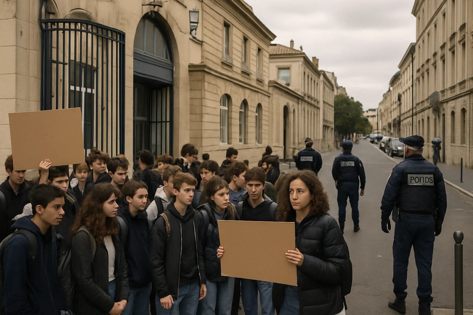 Uitbreiding en intensivering van scholieren- en studentenprotest in Frankrijk