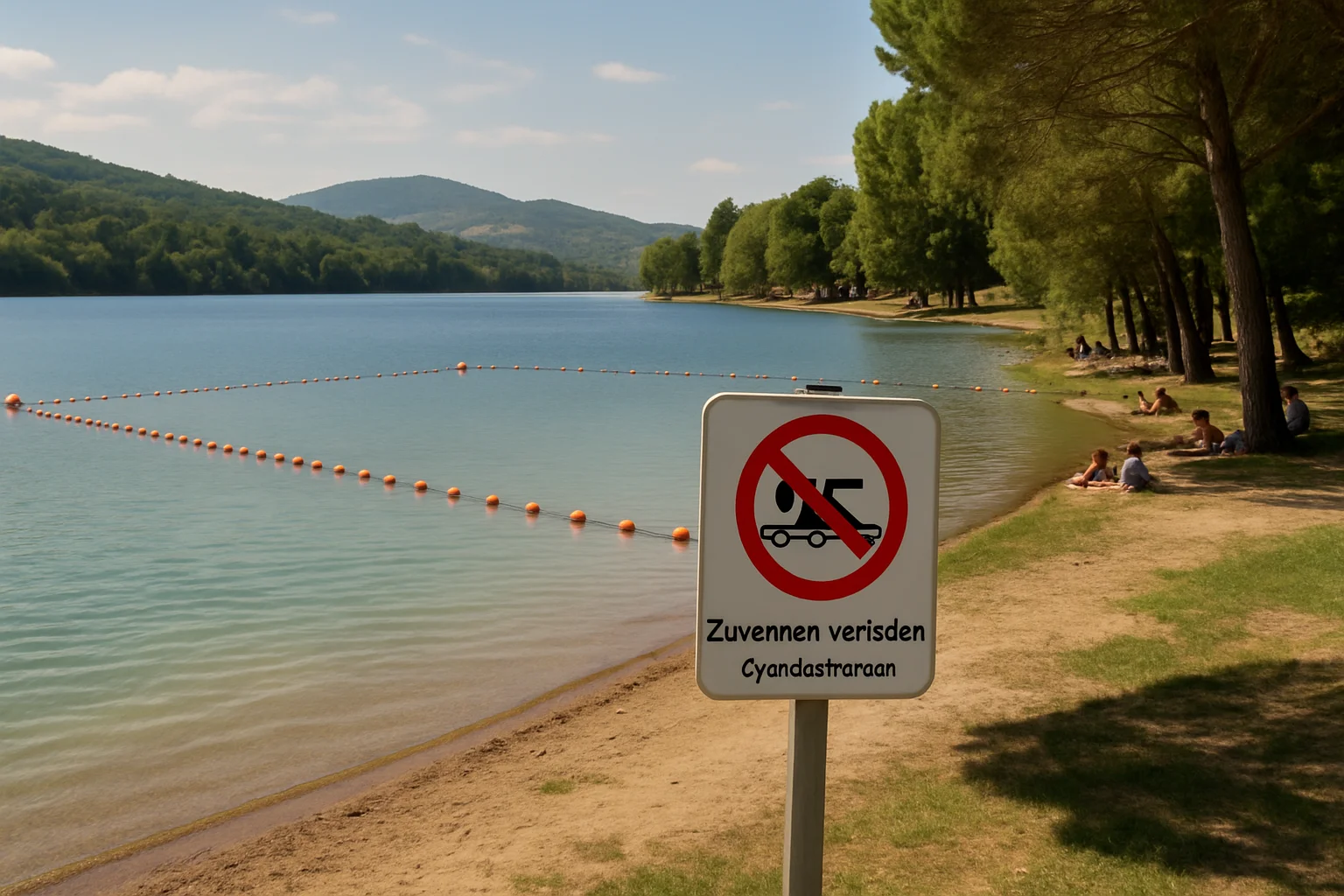 Zwemverbod bij het Lac de Saint-Ferréol door cyanobacteriën houdt aan: gevolgen midden in de zomer voelbaar