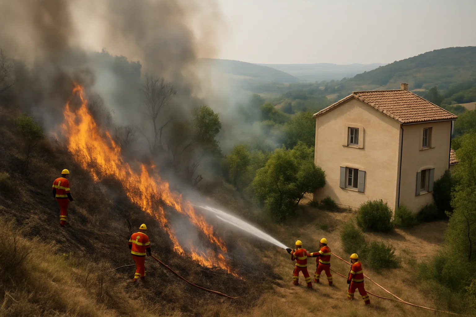 Grote bosbrand in Caylus: woning ternauwernood gespaard na inzet hulpdiensten