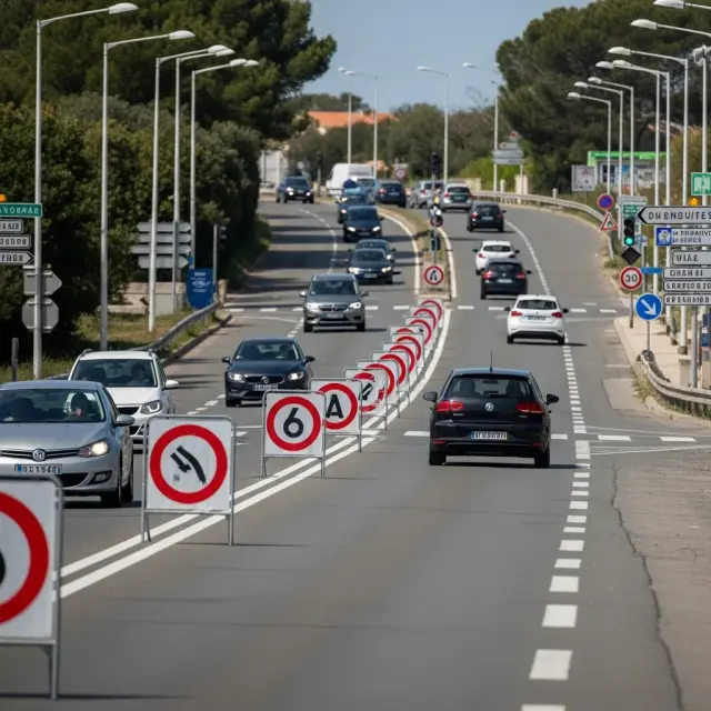 Verkeersmanagement op route du Sel in Hyères opnieuw onderwerp van debat