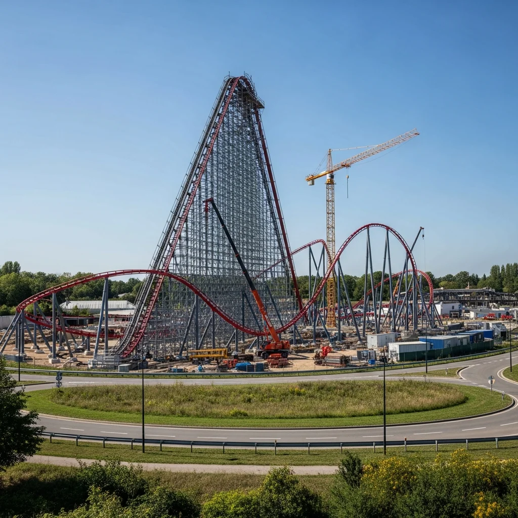 Nieuwe achtbaan 'Titan' zorgt voor spanning bij Walygator Sud-Ouest