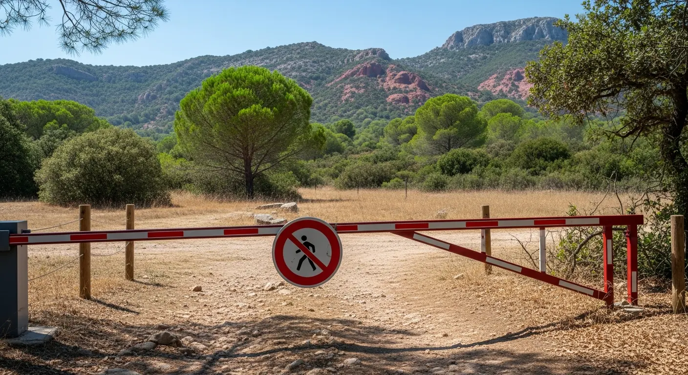 Massif de l’Esterel maandag volledig afgesloten wegens extreem brandgevaar