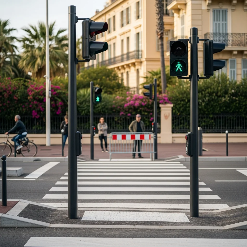 Nieuwe verkeerslichten voor meer veiligheid op Corniche Fleurie in Nice