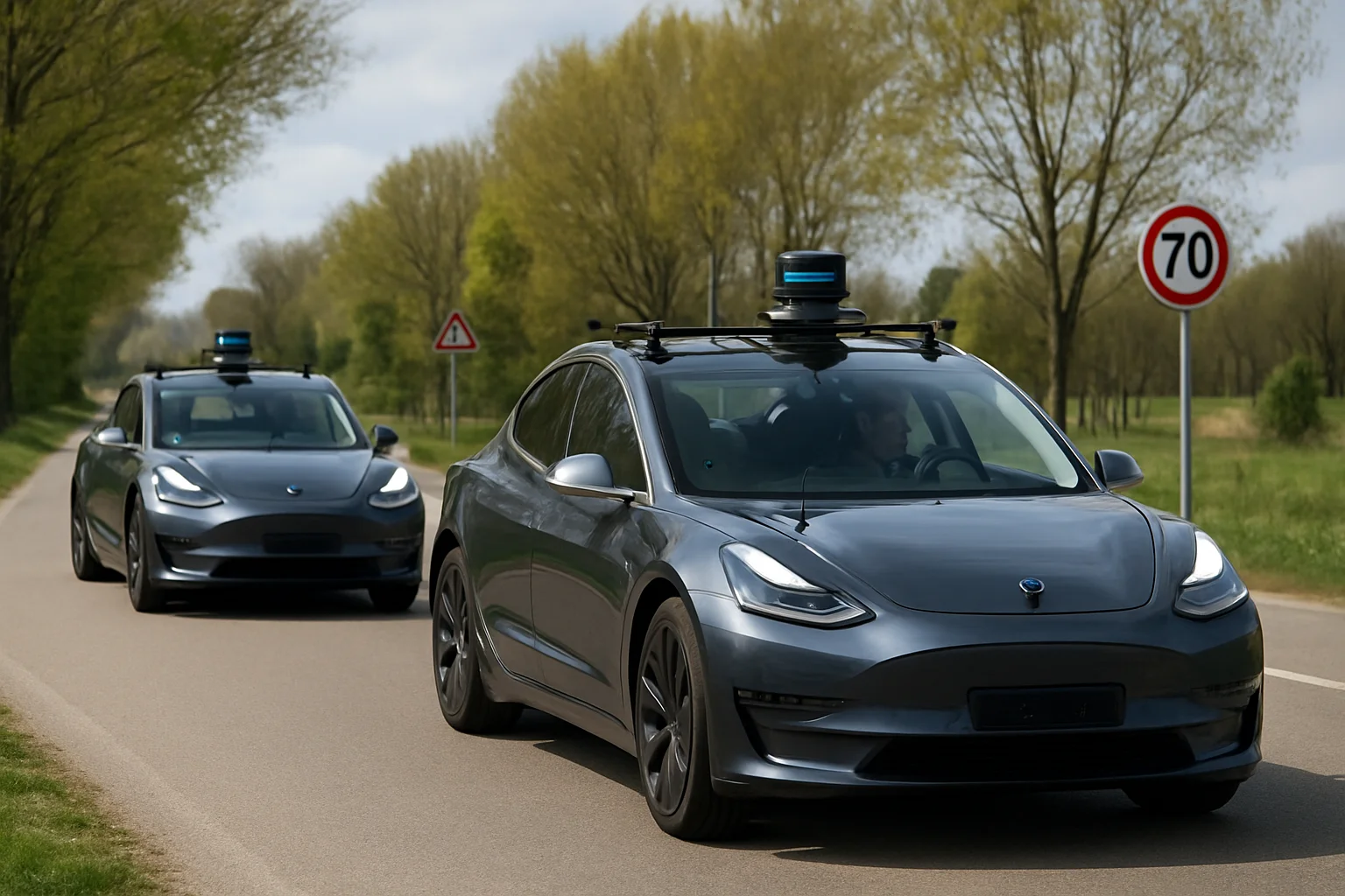 Frankrijk keurt eerste testritten 100% autonome Tesla's op openbare weg goed