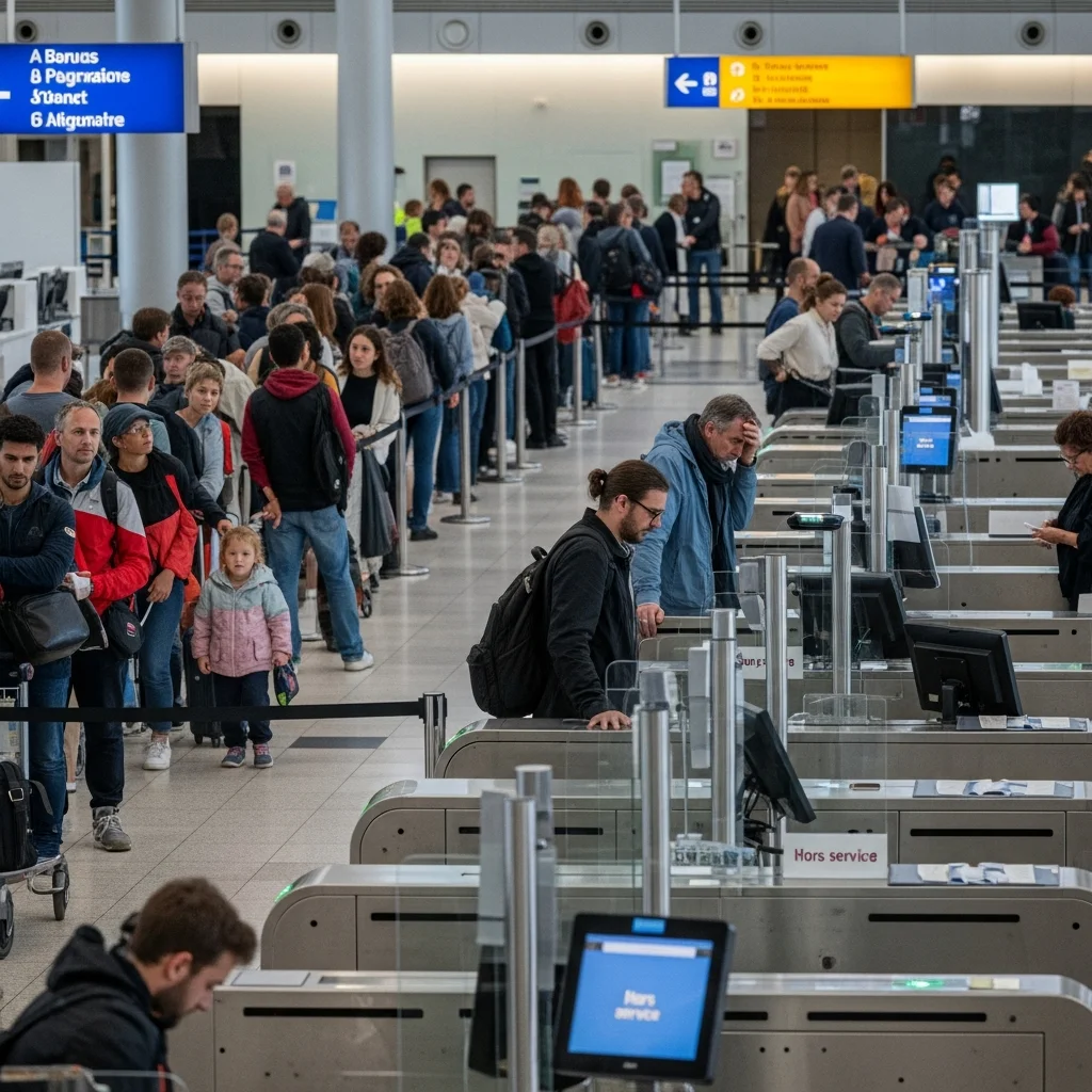 Nieuwe grenscontroles (EES) veroorzaken lange wachttijden en gemiste vluchten op Franse luchthavens