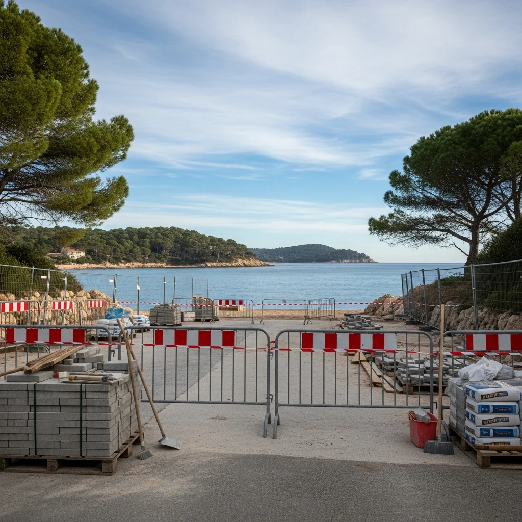Anse Méjean bij Toulon tot 15 juli niet toegankelijk vanwege werkzaamheden