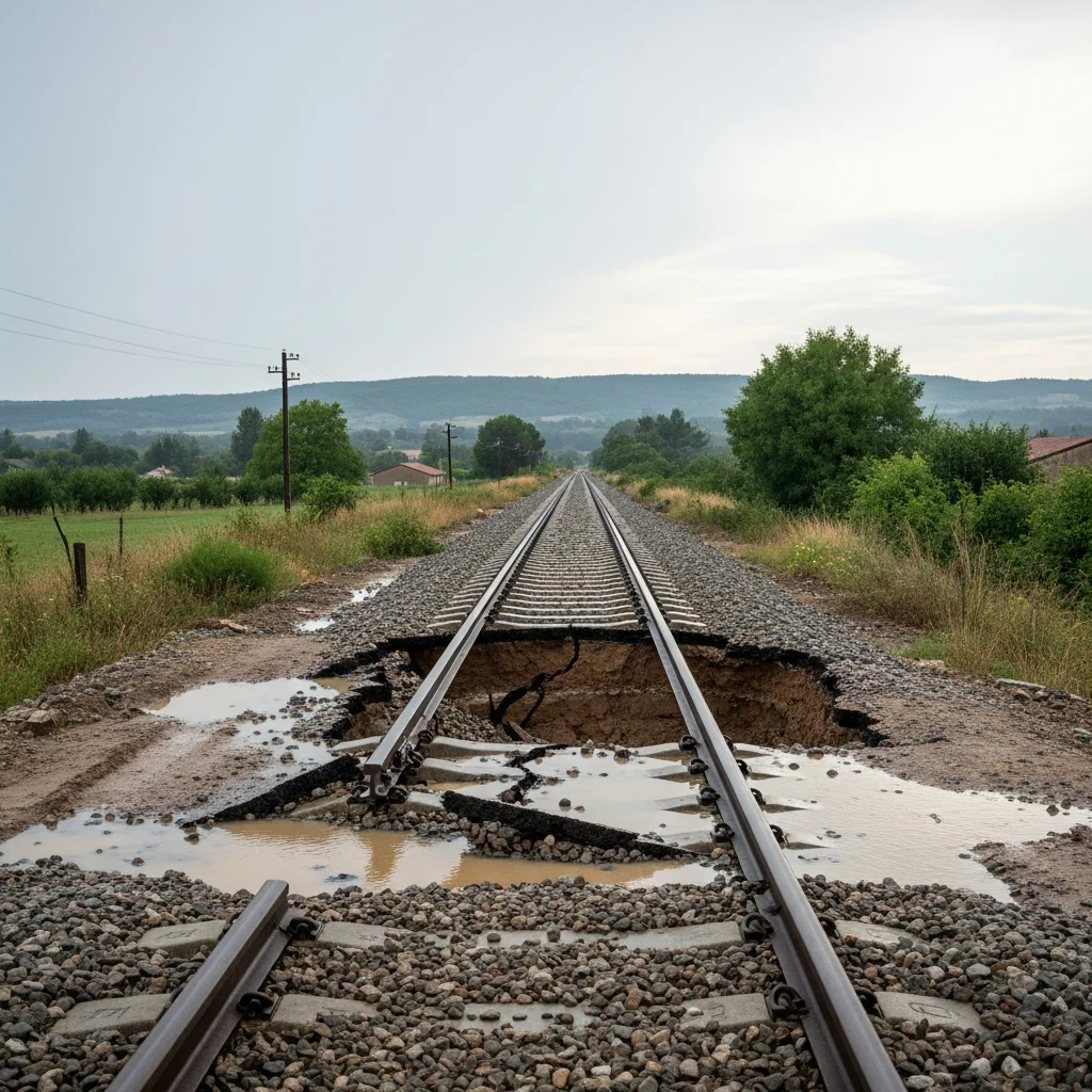 Treinverkeer in Zuidwest-Frankrijk langdurig stilgelegd na zware regenval bij Orthez