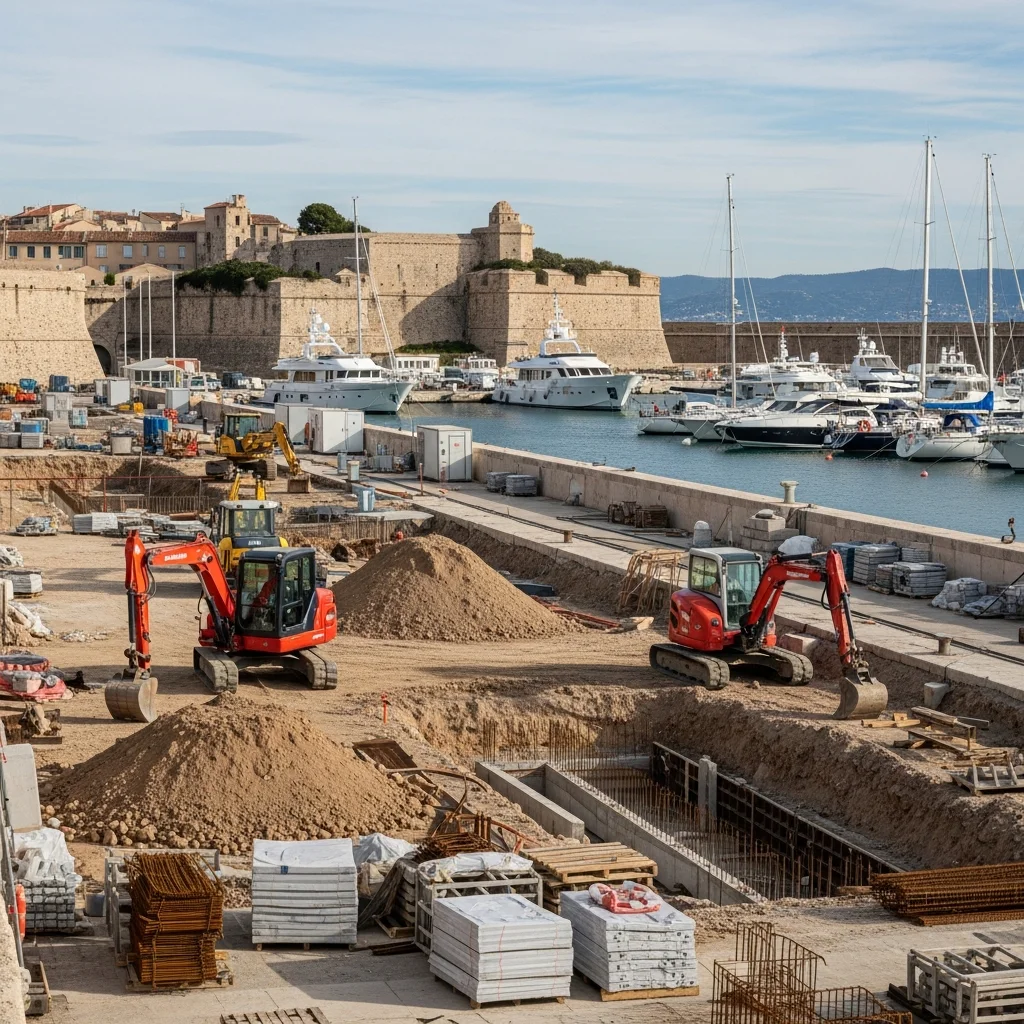 Werken aan Port Vauban in Antibes gaan nieuwe fase in: gevolgen zichtbaar in alledaagse routines