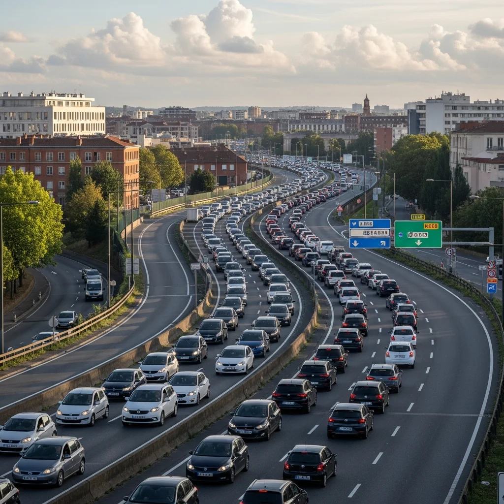 Lange files rondom Toulouse bij aanvang schooljaar