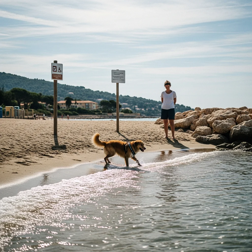 Mandelieu‑la‑Napoule start een proef met honden op een klein stranddeel van 1 juni tot 30 september