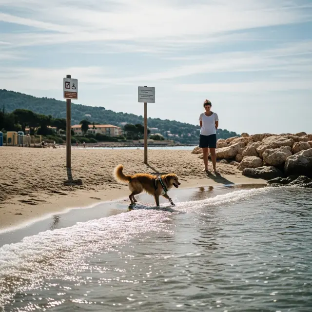 Mandelieu‑la‑Napoule start een proef met honden op een klein stranddeel van 1 juni tot 30 september