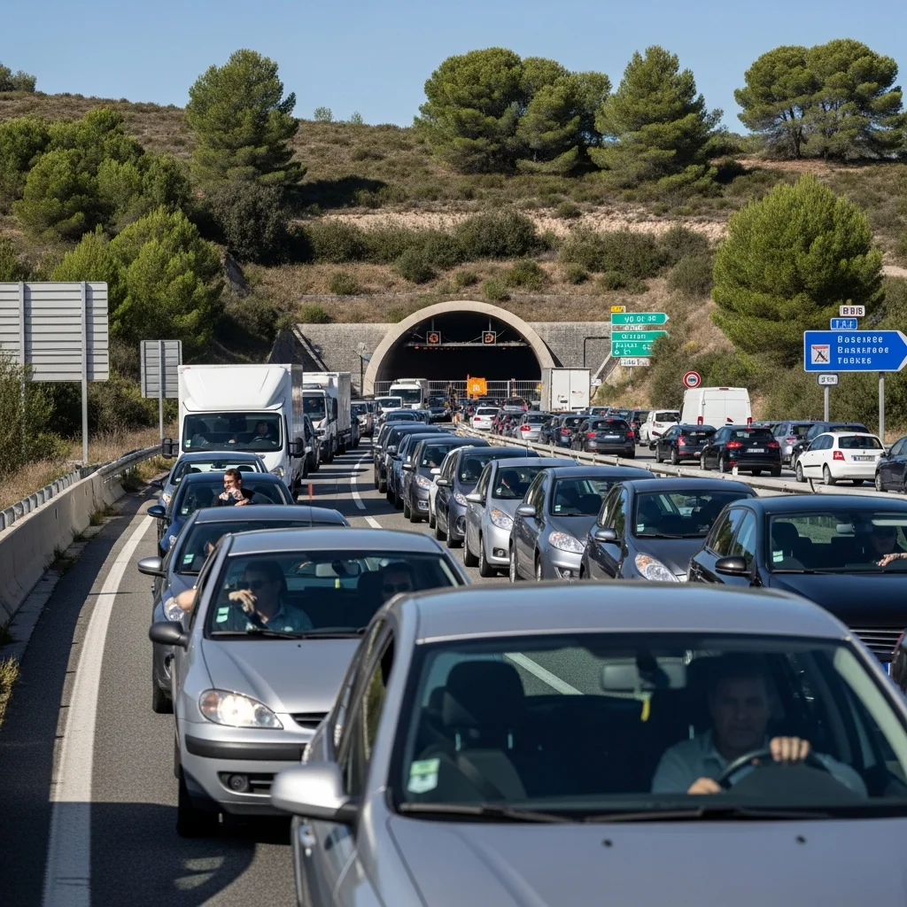 Verkeer rond Toulon ernstig verstoord na ongevallen in A50-tunnel