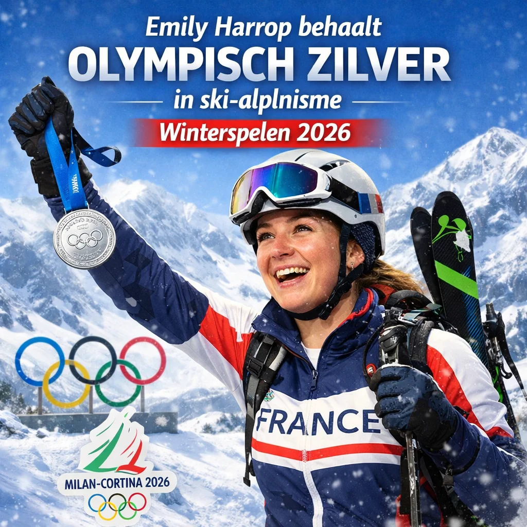 Emily Harrop behaalt olympisch zilver in ski-alpinisme bij debuut op Winterspelen 2026