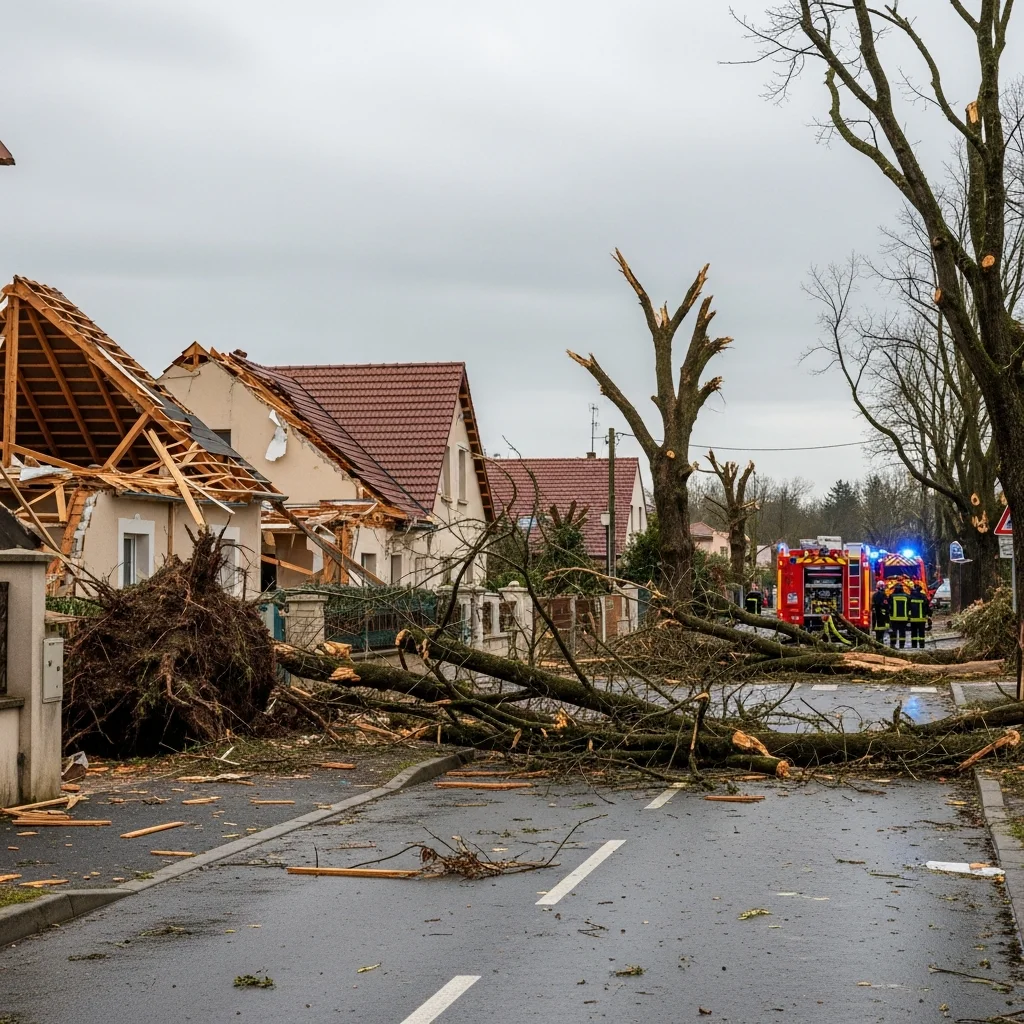 Tornado richt aanzienlijke schade aan in Gironde: 300 huizen getroffen