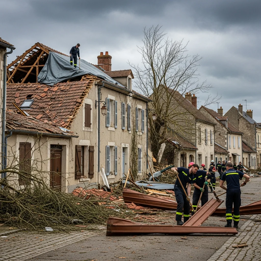 Brandweer rondt reddingsacties af na tornado in Gironde, honderden woningen beschadigd